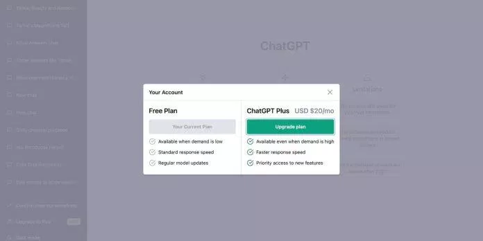 Đăng ký ChatGPT Plus với giá 20 USD/tháng (Ảnh: Internet) Đăng ký ChatGPT Plus với giá 20 USD/tháng (Ảnh: Internet)