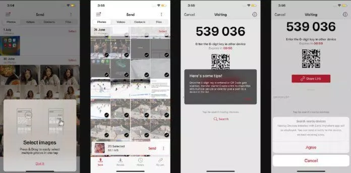Gửi hình ảnh qua ứng dụng Send Anywhere (Ảnh: Internet) Gửi hình ảnh qua ứng dụng Send Anywhere (Ảnh: Internet)