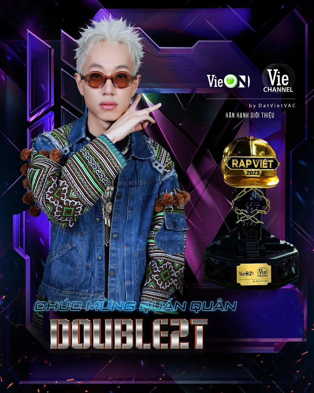 Quán Quân Rap Việt Mùa 3: Double 2T (Nguồn: internet) Quán Quân Rap Việt Mùa 3: Double 2T (Nguồn: internet)