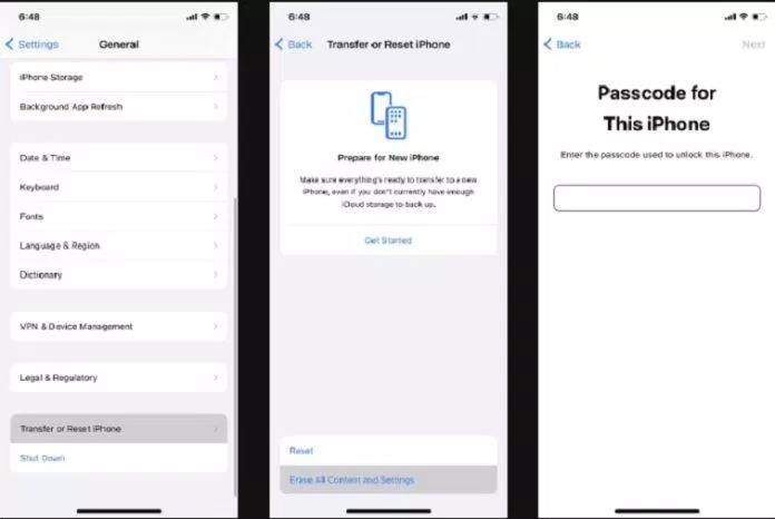 Khôi phục cài đặt gốc của iPhone (Ảnh: Internet) Khôi phục cài đặt gốc của iPhone (Ảnh: Internet)