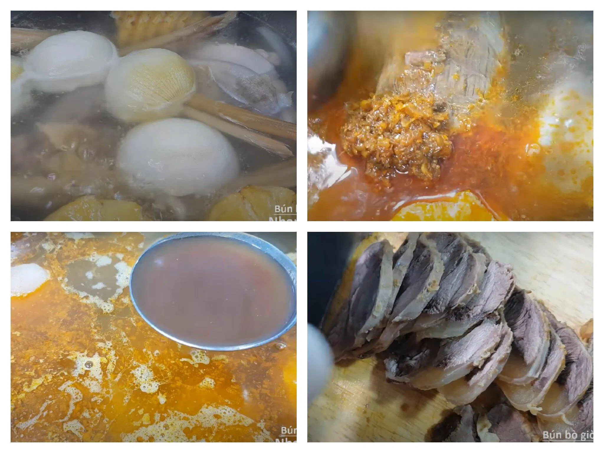 Nêm nếm lại nước dùng và cắt thịt bắp bò.jpg