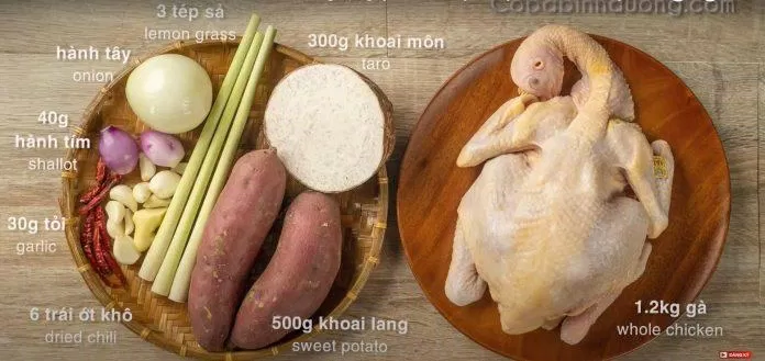 Nguyên liệu nấu cà ri gà