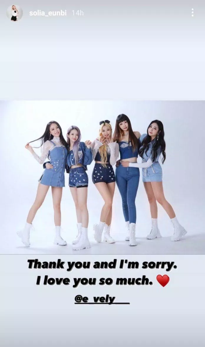 Instagram Story chia tay của một thành viên với người hâm mộ (Ảnh: Internet)