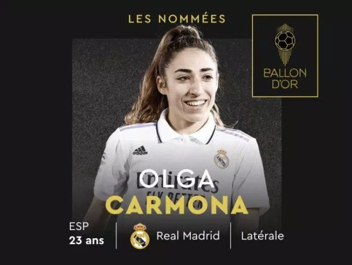 Olga Carmona - người ghi bàn ấn định chiến thắng cho Tây Ban Nha góp mặt trong danh sách đề cử Ballon D'or 2023 (Ảnh: France Football). France Football công bố danh sách ứng cử viên Quả Bóng Vàng 2023 FIFA World Cup 2022 Messi Quả bóng vàng