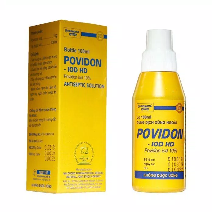 Dung dịch povidon (Ảnh: Internet) Dung dịch povidon (Ảnh: Internet)