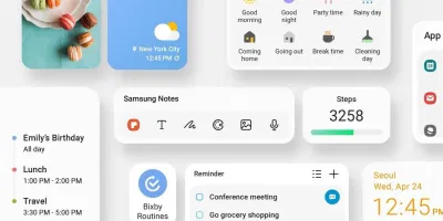 Các widget trong giao diện One UI của Samsung (Ảnh: Internet) Các widget trong giao diện One UI của Samsung (Ảnh: Internet)