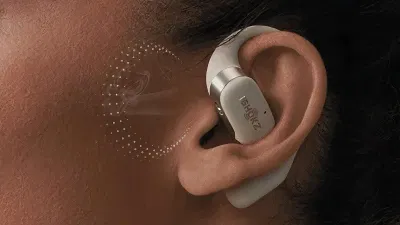 Công nghệ không nhét tai của Shokz OpenFit (Ảnh : Internet) Công nghệ không nhét tai của Shokz OpenFit (Ảnh : Internet)