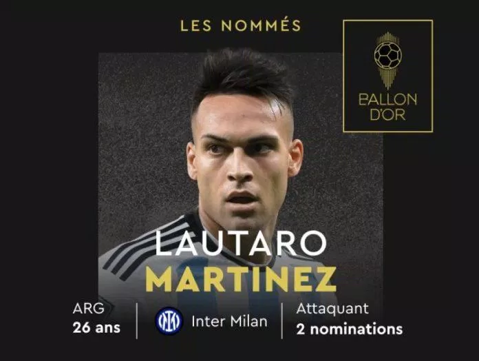 Lautaro Martinez, tiền đạo gặt hái thành công ở cả 2 màu áo cũng được góp tên (Ảnh: France Football) Lautaro Martinez, tiền đạo gặt hái thành công ở cả 2 màu áo cũng được góp tên (Ảnh: France Football)