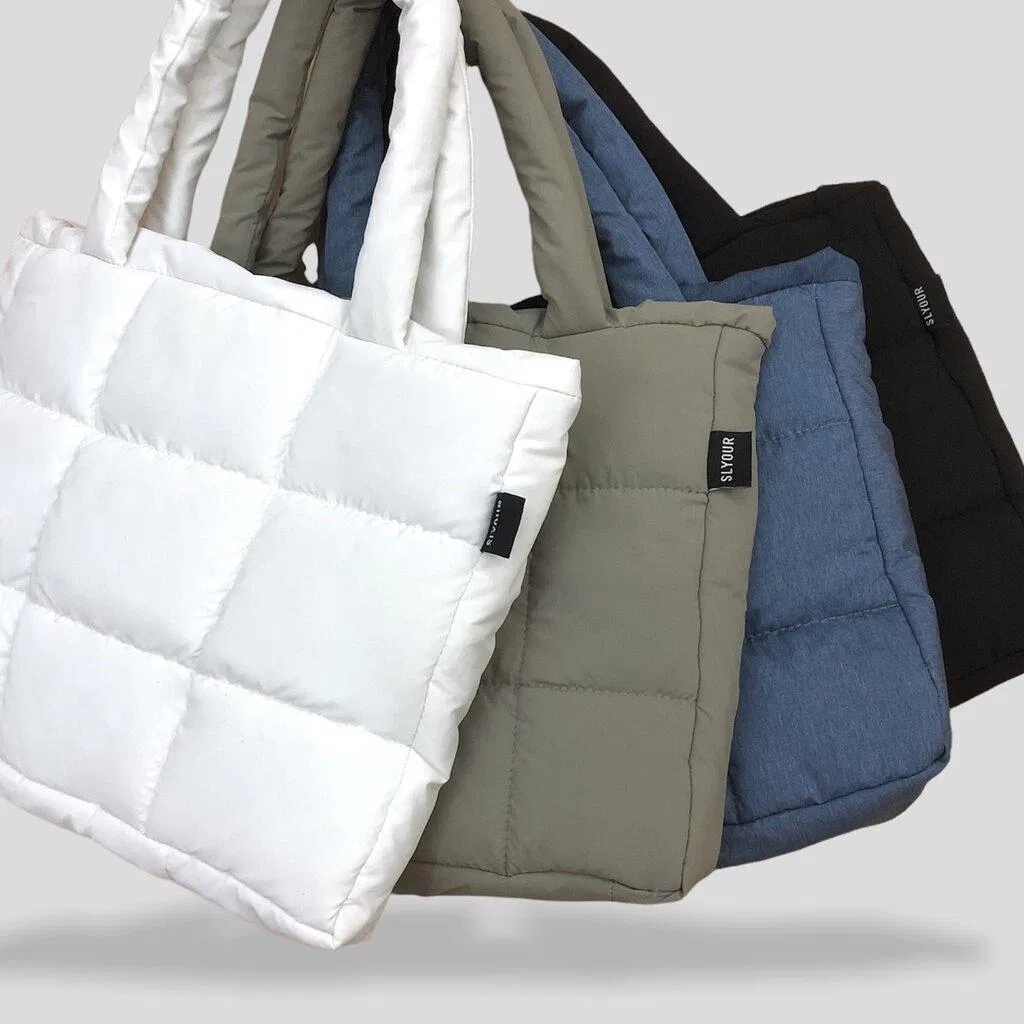 túi tote trần bông kẻ caro- nguồn Internet