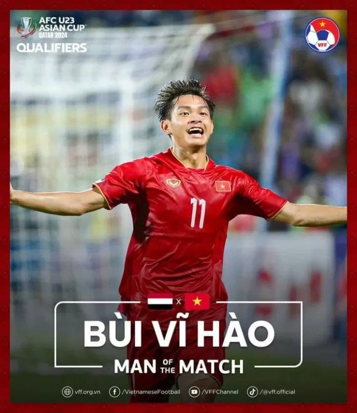 Bùi Vĩ Hào - Người hùng của trận đấu. (Ảnh: Internet) Bùi Vĩ Hào - Người hùng của trận đấu. (Ảnh: Internet)