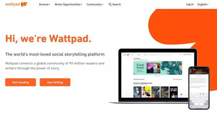 Wattpad - ứng dụng có hơn 85 triệu độc giả và tác giả (Ảnh : Internet)