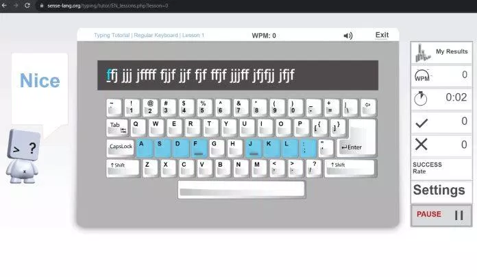Web luyện gõ 10 ngón online (Ảnh: Internet)