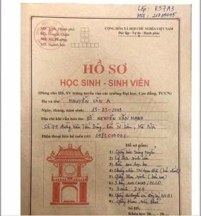 Hồ sơ nhập học vô cùng quan trọng đối với các Tân sinh viên (Nguồn: Internet) Hồ sơ nhập học vô cùng quan trọng đối với các Tân sinh viên (Nguồn: Internet)