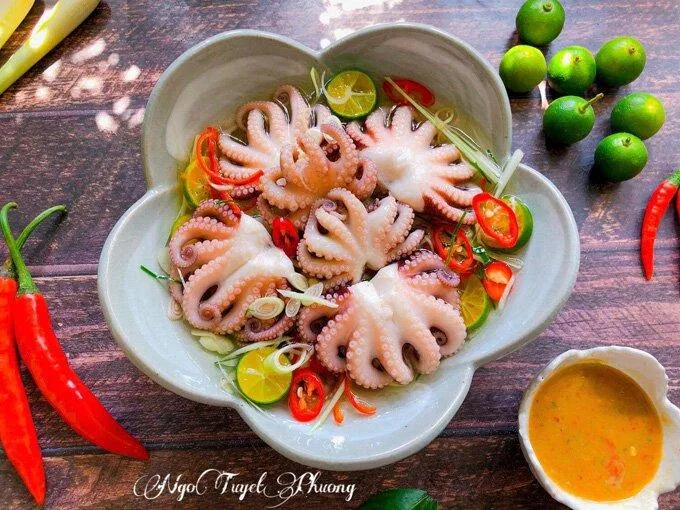 Bạch tuộc ngâm sả tắc - Mồi nhậu lý tưởng cho anh em