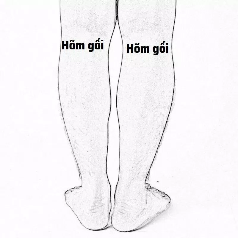 Bấm huyệt ở hõm đầu gối