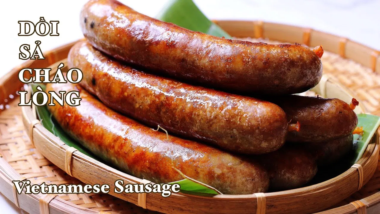 Dồi sả - Món không thể thiếu khi ăn cháo lòng