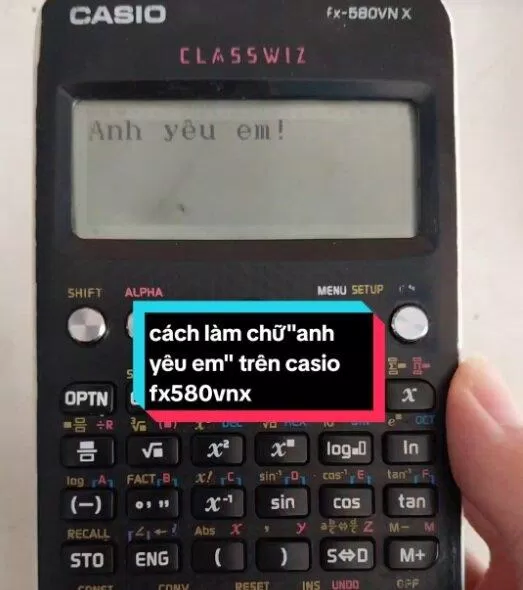 Hướng dẫn viết chữ trên máy tính Casio cực dễ (Ảnh: Internet)