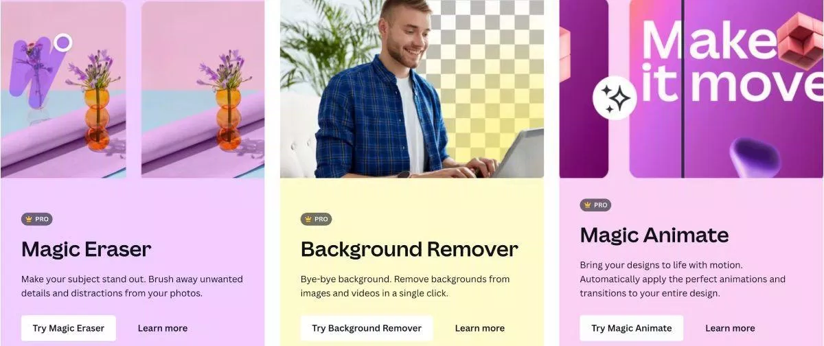 Các tính năng của Magic Studio trong Canva (Ảnh: Internet) Các tính năng của Magic Studio trong Canva (Ảnh: Internet)