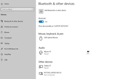 Thiết lập kết nối Bluetooth trên Windows 10 (Ảnh: Internet) Thiết lập kết nối Bluetooth trên Windows 10 (Ảnh: Internet)