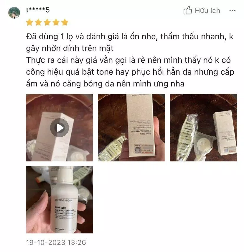 Đánh giá của người dùng về sản phẩm