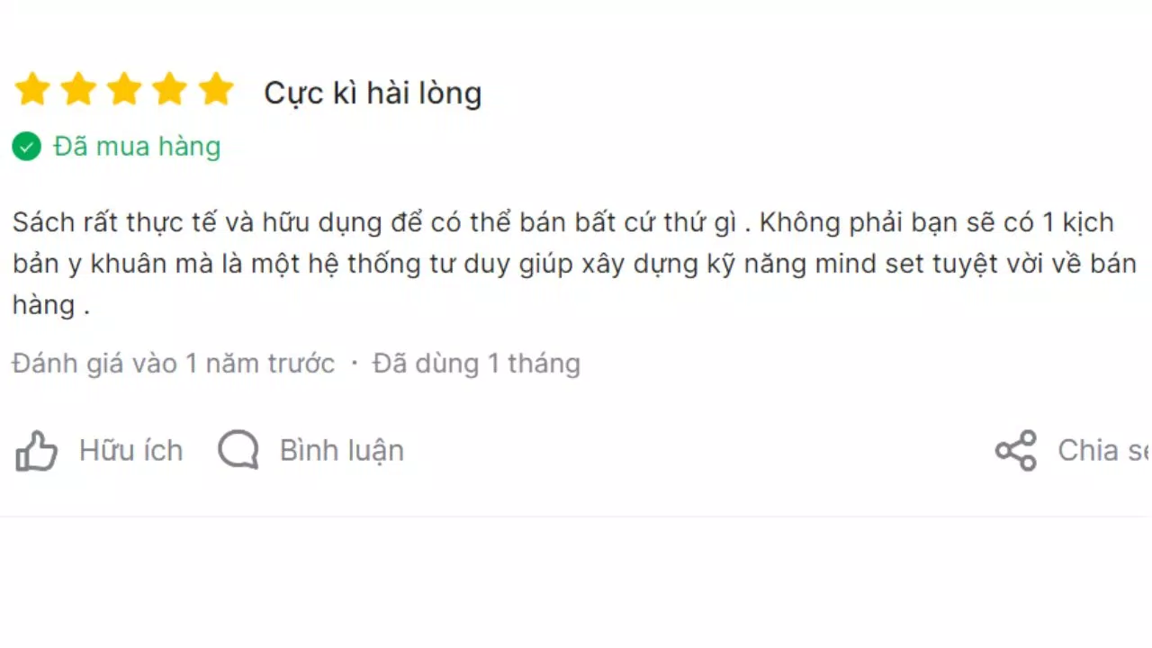 Đánh giá của độc giả trên Tiki. (Ảnh: BlogAnChoi)