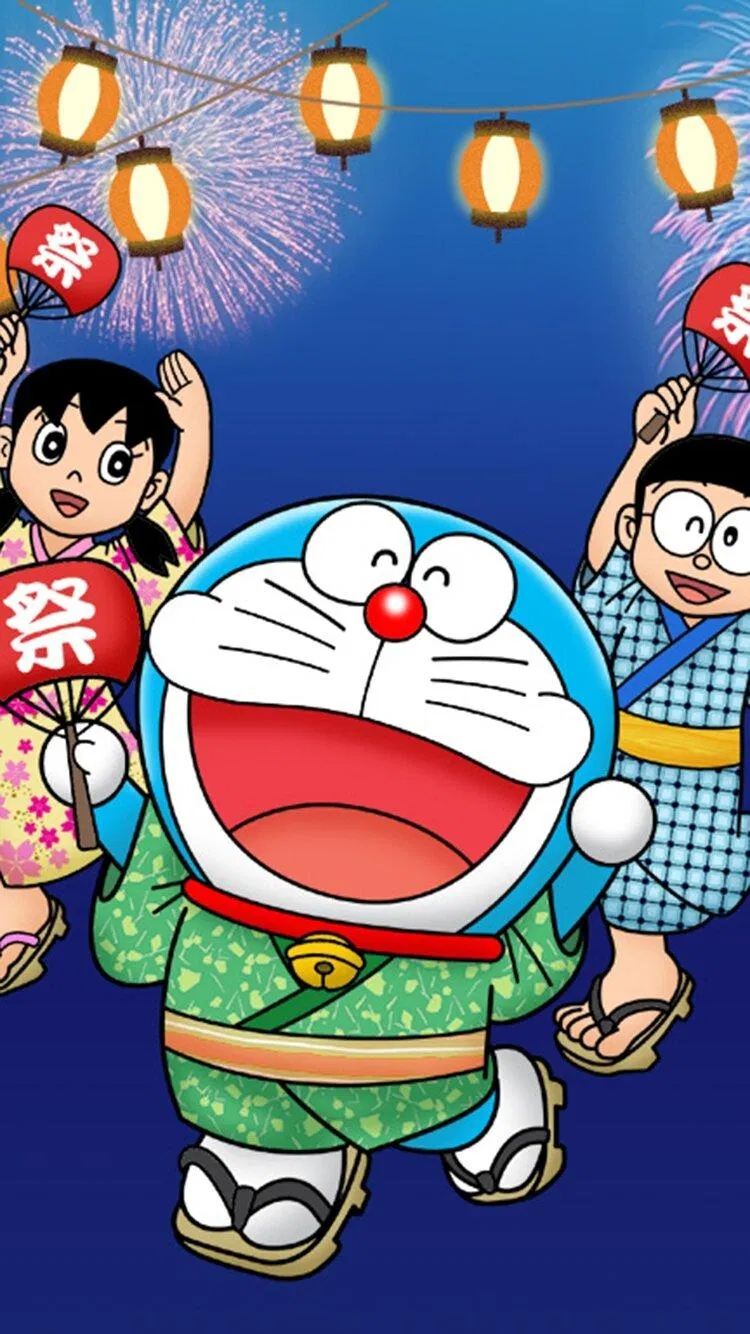 Hình nền Doraemon và những người bạn (Nguồn: Internet)