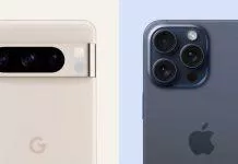 Điện thoại Google Pixel 8 Pro và iPhone 15 Pro Max (Ảnh: Internet)