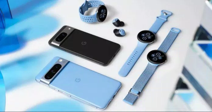 Điện thoại Pixel 8 và Pixel 8 Pro có thể sạc ngược cho tai nghe Pixel Buds Pro và đồng hồ thông minh Pixel Watch 2 (Ảnh: Internet)