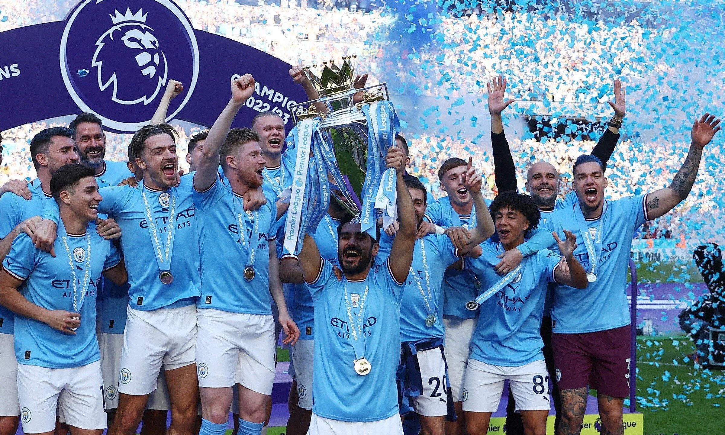 Manchester City vô địch Ngoại hạng Anh mùa giải 2022-2023 (Ảnh: Internet) Manchester City vô địch Ngoại hạng Anh mùa giải 2022-2023 (Ảnh: Internet)