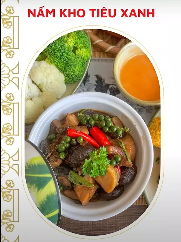 Nấm kho tiêu xanh