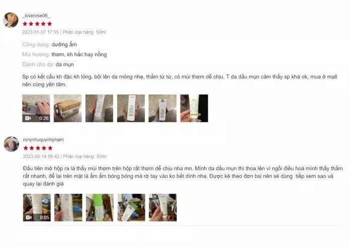 Đánh giá của khách hàng trên Shopee (Ảnh: Internet). Đánh giá của khách hàng trên Shopee (Ảnh: Internet).