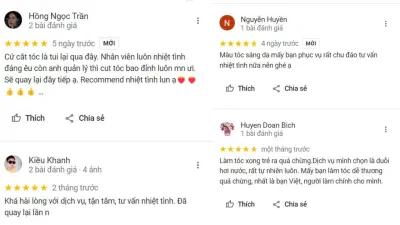 Đánh giá của khách hàng về salon (nguồn: BlogAnChoi)