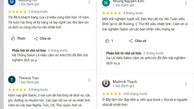 Đánh giá của khách hàng về salon (nguồn: BlogAnChoi) Đánh giá của khách hàng về salon (nguồn: BlogAnChoi)