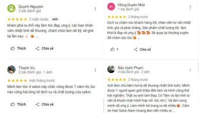 Đánh giá của khách hàng về salon (nguồn: BlogAnChoi)