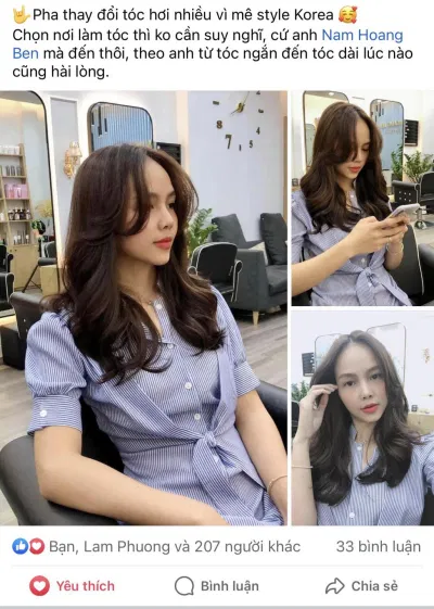 Hình ảnh khách hàng tại salon làm tóc Hình ảnh khách hàng tại salon làm tóc