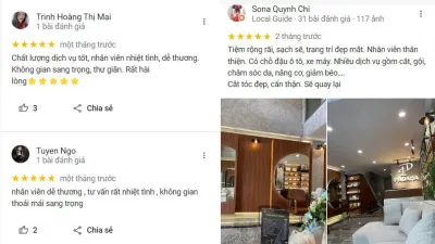 Đánh giá của khách hàng về salon Đánh giá của khách hàng về salon