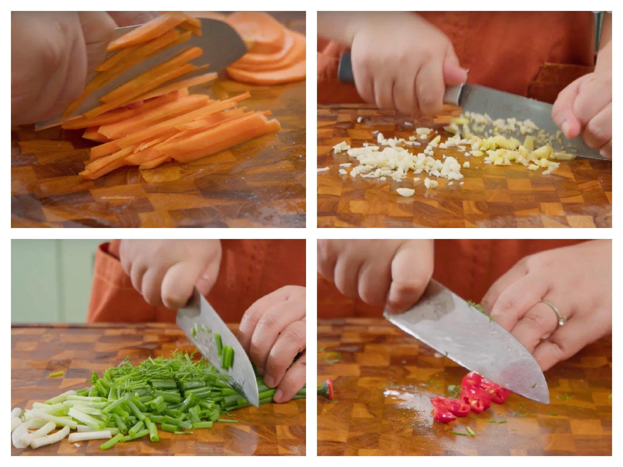 Sơ chế nguyên liệu làm củ niễng xào thịt bò