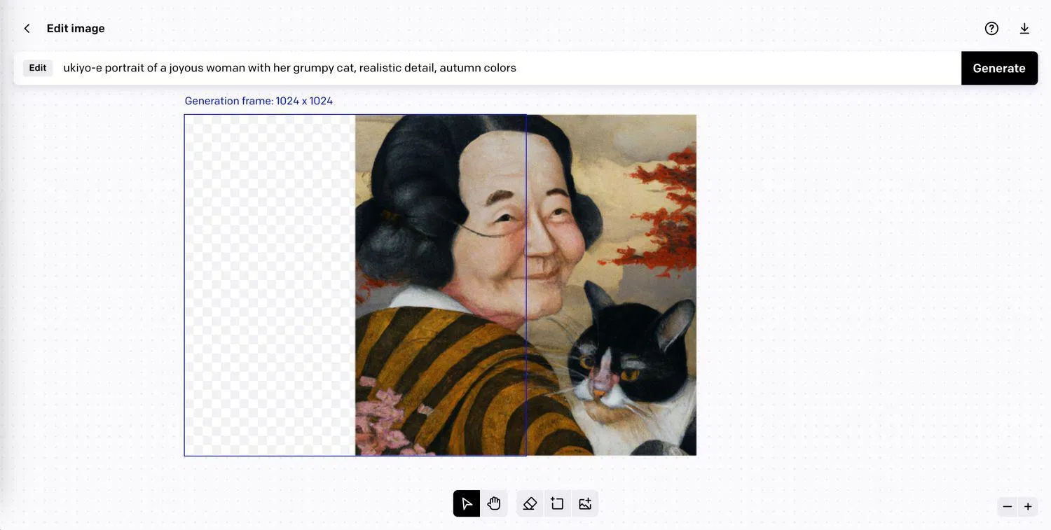 Tính năng chỉnh sửa hình ảnh trong DALL-E mở rộng thêm khung hình (Ảnh: Internet) Tính năng chỉnh sửa hình ảnh trong DALL-E mở rộng thêm khung hình (Ảnh: Internet)