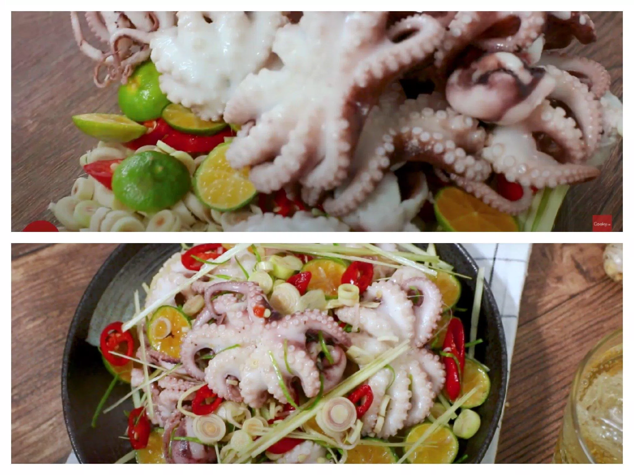 Thành phẩm món bạch tuộc ngâm