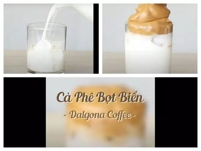 Thành phẩm món cafe bọt biển mời bạn chill