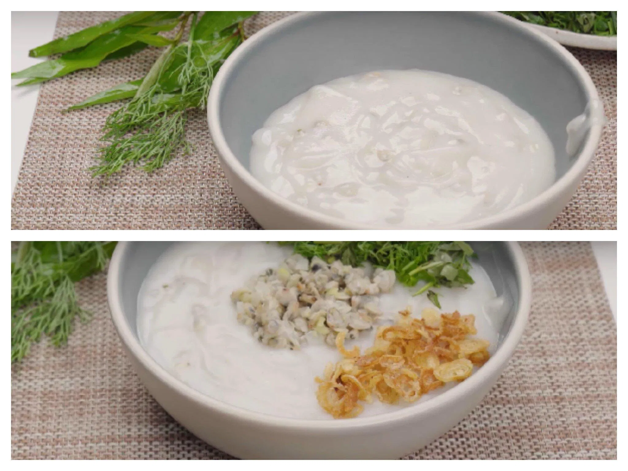 Thành phẩm món cháo hến