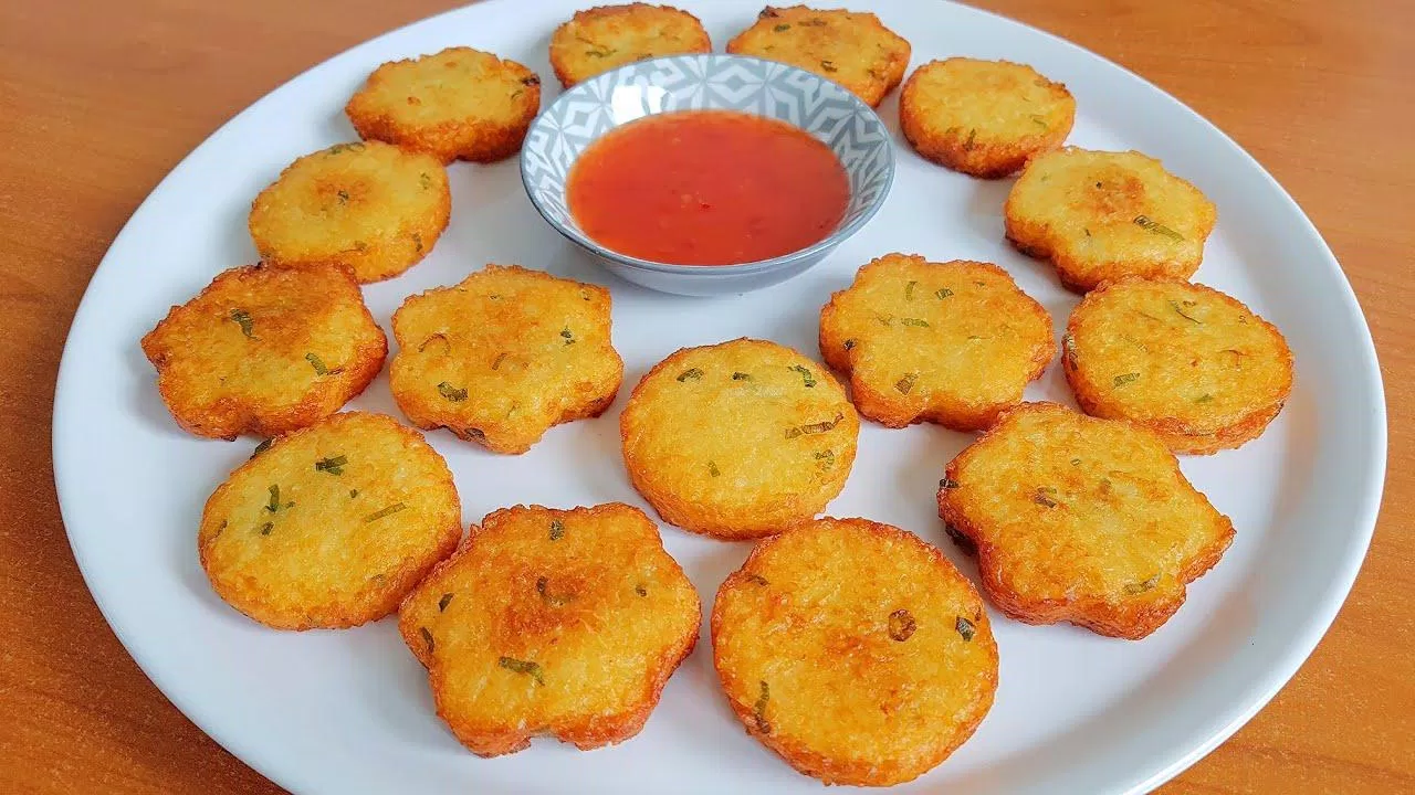 Thành phẩm món cơm nguội chiên giòn