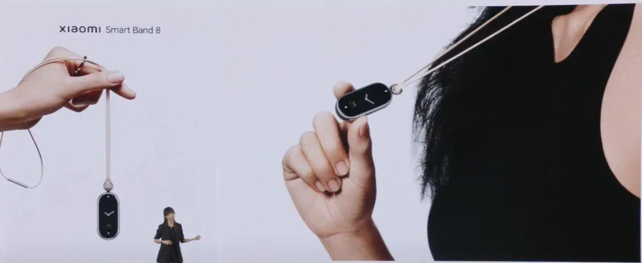 Bạn có thể hô biến xiaomi Smart Band 8 thành một sợi dây chuyền đầy thời trang (Ảnh: Internet) Bạn có thể hô biến xiaomi Smart Band 8 thành một sợi dây chuyền đầy thời trang (Ảnh: Internet)