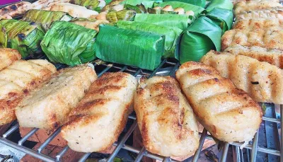 Chuối nếp nướng. (Ảnh: Internet)