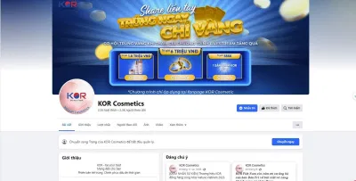 Tham gia trúng giải chỉ duy nhất trên fanpage KOR Cosmetics (Ảnh: Newway.vn)