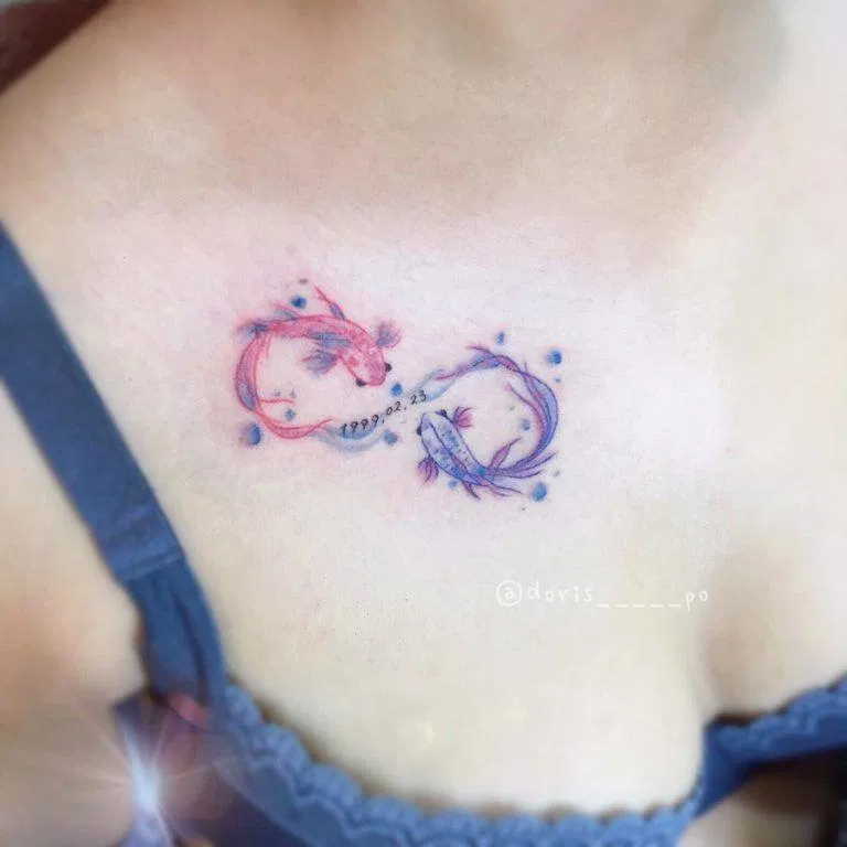 Ý tưởng hình xăm cho cung Song Ngư (Ảnh: Internet) Ý tưởng hình xăm cho cung Song Ngư (Ảnh: Internet)