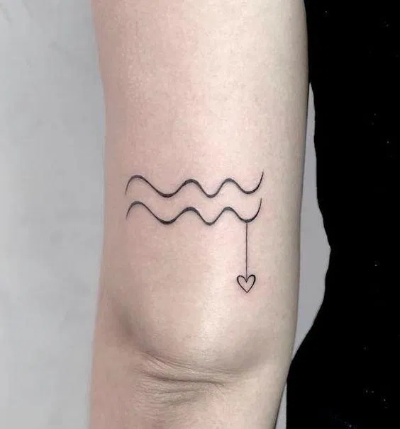 Hình xăm cung Bảo Bình đẹp nhất (Ảnh: Internet)