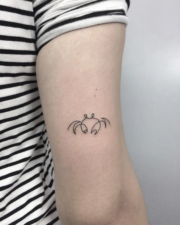 Ý tưởng hình xăm cung Cự Giải (Ảnh: Internet)