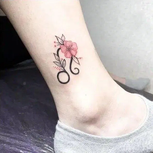 Hình xăm cung Sư Tử bốc lửa