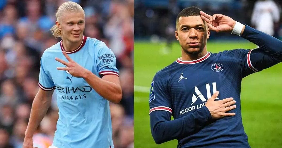 Erling Haaland và Kylian Mbappe (Ảnh: Internet)